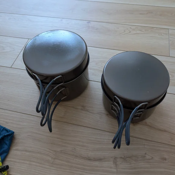 Evernew Titanium Camping Pot Set Of 4 - Picture 5 of 16